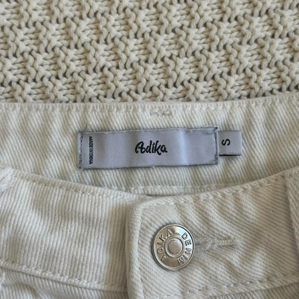 White Frayed Hem Women’s Sun & Moon Shorts - Picture 5 of 8